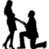 Siluetas de pareja enamorada 7