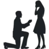 Siluetas de pareja enamorada 8