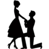 Siluetas de pareja enamorada 9