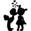 Siluetas de pareja enamorada 14