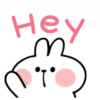 Spoiled rabbit emoji with word 5
