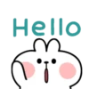 Spoiled rabbit emoji with word 7