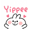 Spoiled rabbit emoji with word 16
