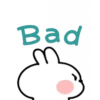 Spoiled rabbit emoji with word 17