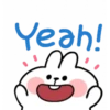 Spoiled rabbit emoji with word 19