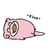 *flop*