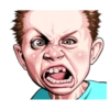 Angry face of children 16