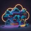 Neon Clouds - sticker pack 6