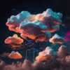 Neon Clouds - sticker pack 9