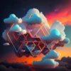Neon Clouds - sticker pack 12