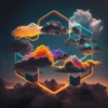 Neon Clouds - sticker pack 17