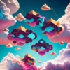 Neon Clouds - sticker pack 18