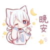 white kitten girl polite every day 10