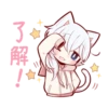 white kitten girl polite every day 11