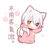 white kitten girl polite every day 14
