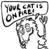 YOUR CAT IS
ON FIRE!