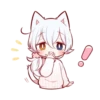 white kitten girl polite every day 30