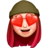 Memoji rosado y azul 3