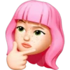 Memoji rosado y azul 4
