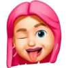 Memoji rosado y azul 5