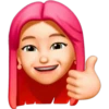 Memoji rosado y azul 9