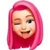 Memoji rosado y azul 14