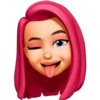 Memoji rosado y azul 15