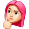 Memoji rosado y azul 18