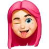Memoji rosado y azul 20