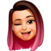 Memoji rosado y azul 24