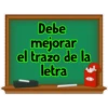 Debe
mejorar
el trazo de la
letra
vl