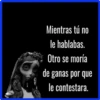 Mientras tú no
le hablabas.
Otro se moría
de ganas por que
le contestara.