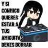Y SI CONMIGO QUIERES ESTAR A TUS AMIGUITAS DEVES BORRAR