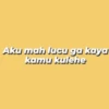 Aku mah lucu ga kaya kamu kulehe