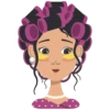 Woman in curlers 7
