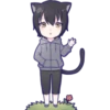 Black cat boy sticker 5
