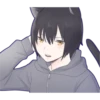 Black cat boy sticker 8