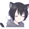 Black cat boy sticker 9
