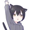 Black cat boy sticker 14