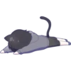 Black cat boy sticker 15