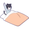 Black cat boy sticker 16