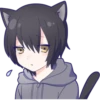 Black cat boy sticker 21
