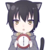 Black cat boy sticker 22