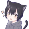 Black cat boy sticker 23