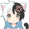 Black and white cat boy 5