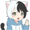 Black and white cat boy 8