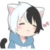 Black and white cat boy 9