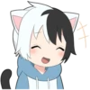 Black and white cat boy 10