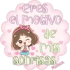 eres
el motivo
de
mis
sonrisas
melissa
