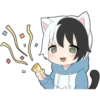 Black and white cat boy 14